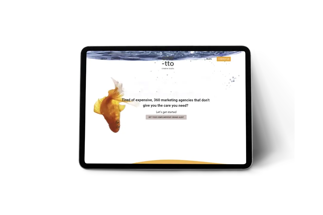 A clean and modern layout showcasing for onetto