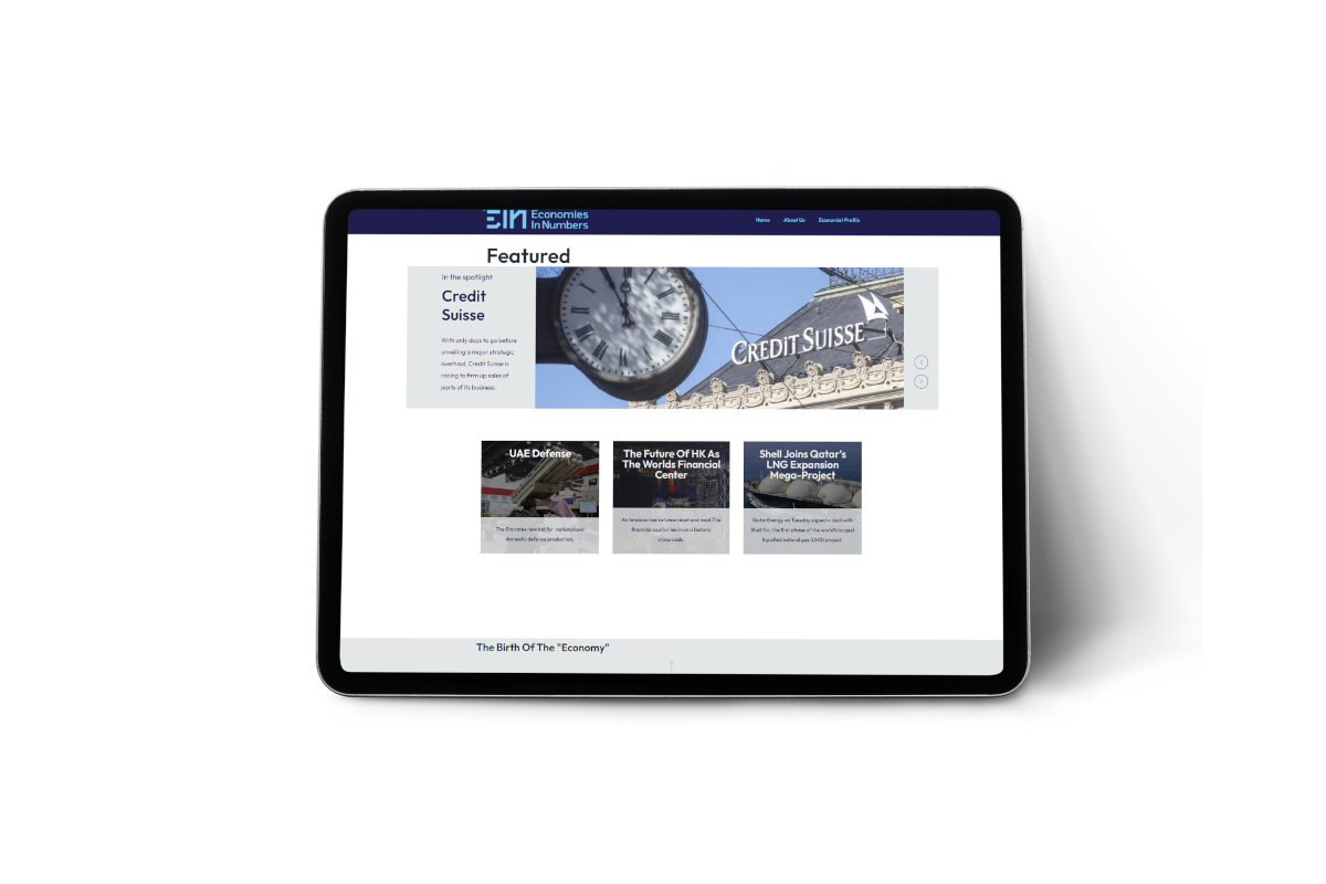 1. A sleek and modern website design for a Portland business news platform, featuring a clean layout and professional aesthetic.